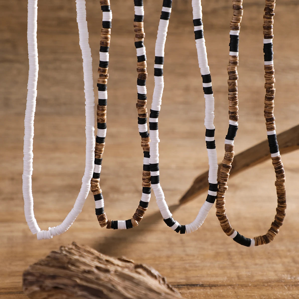 Boho Natural Mix Necklaces Set