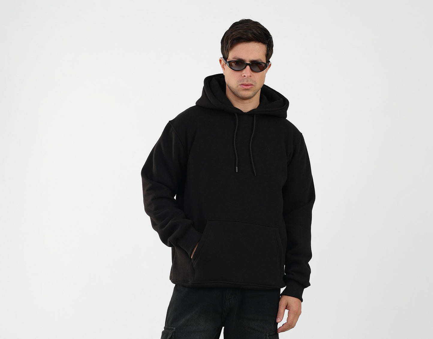 DA VA Unisex 100% Cotton Hoodie Sweatshirt – Soft Casual Pullover, Long Sleeve Classic Fit, Lightweight Everyday Hoodie