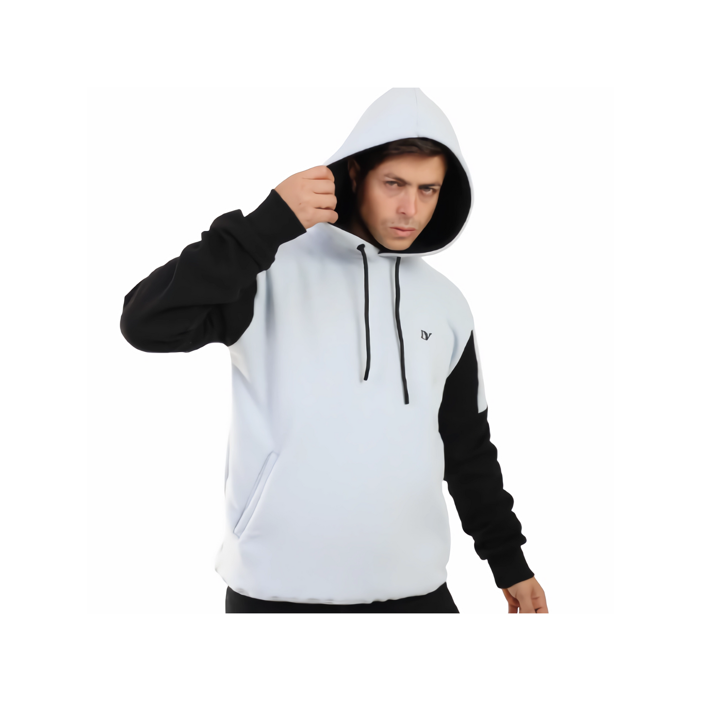 DA VA Unisex 2-Color Cotton Hoodie Sweatshirt – Soft Casual Pullover, Long Sleeve Classic Fit, Lightweight Everyday Hoodie
