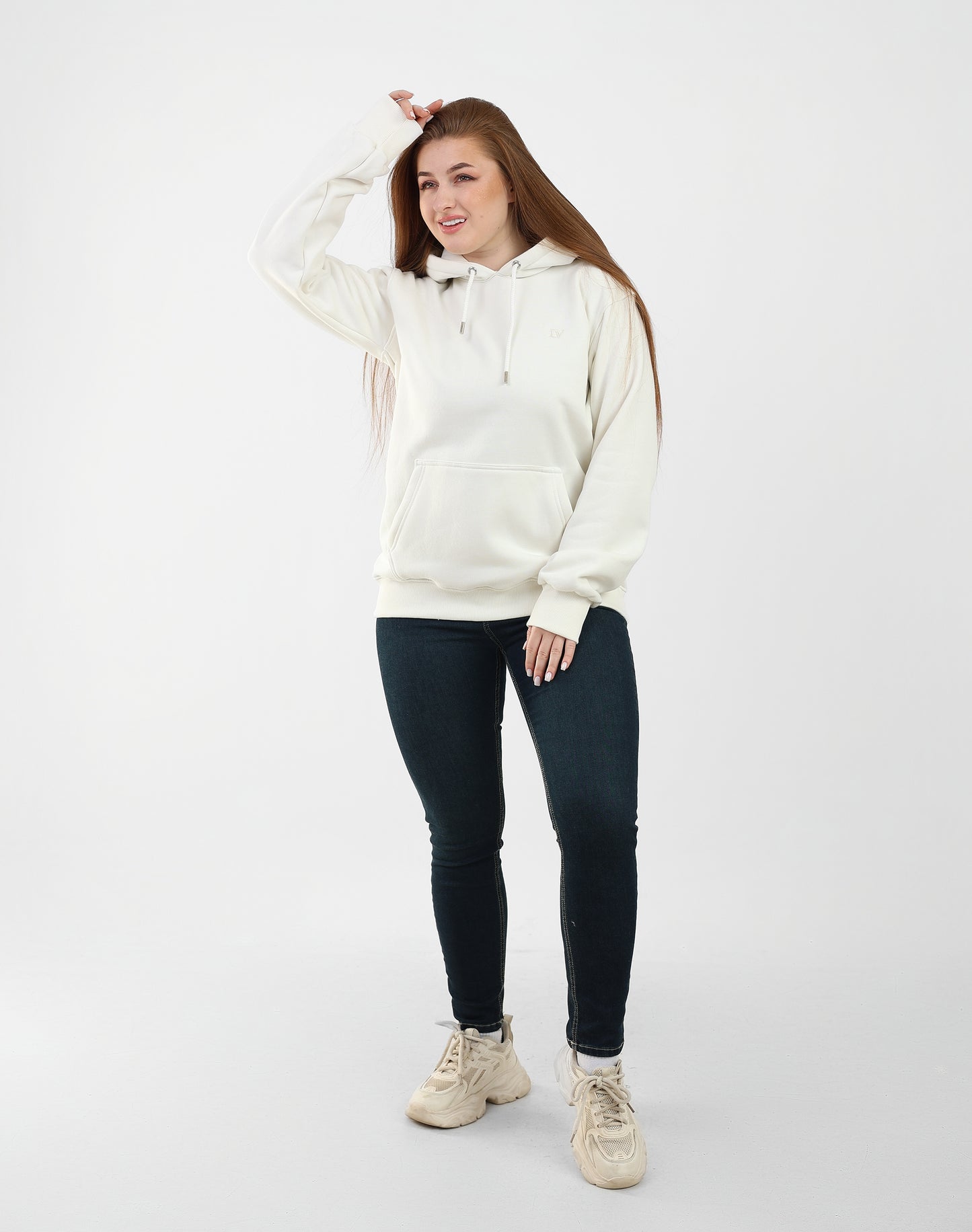 DA VA Unisex 100% Cotton Hoodie Sweatshirt – Soft Casual Pullover, Long Sleeve Classic Fit, Lightweight Everyday Hoodie