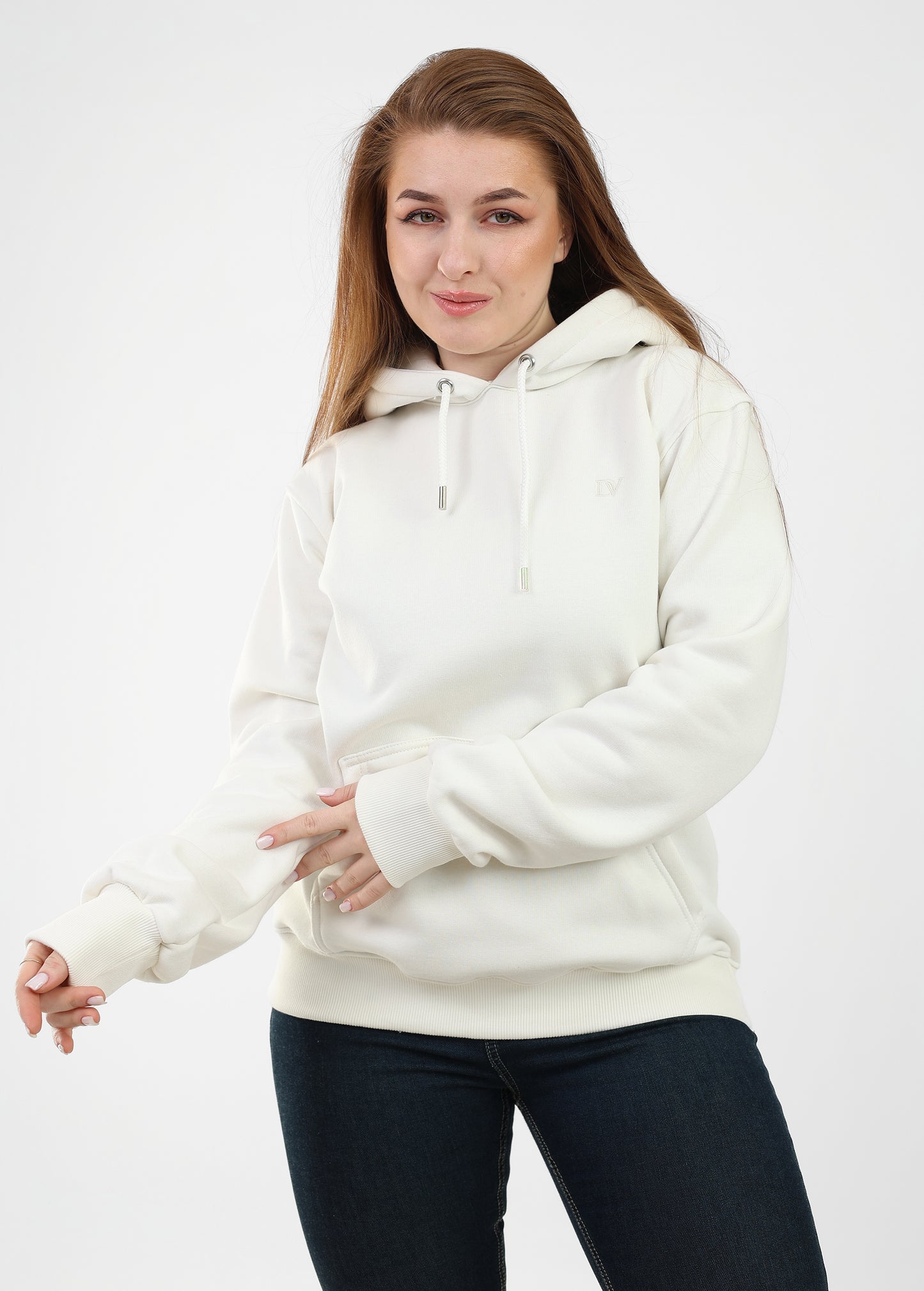 DA VA Unisex 100% Cotton Hoodie Sweatshirt – Soft Casual Pullover, Long Sleeve Classic Fit, Lightweight Everyday Hoodie