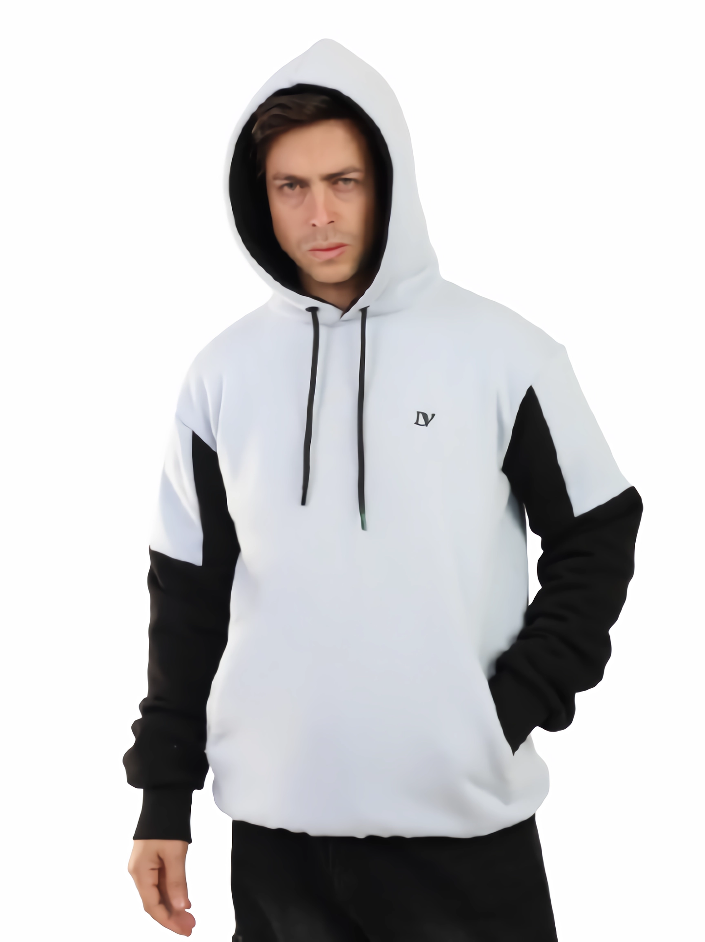 DA VA Unisex 2-Color Cotton Hoodie Sweatshirt – Soft Casual Pullover, Long Sleeve Classic Fit, Lightweight Everyday Hoodie