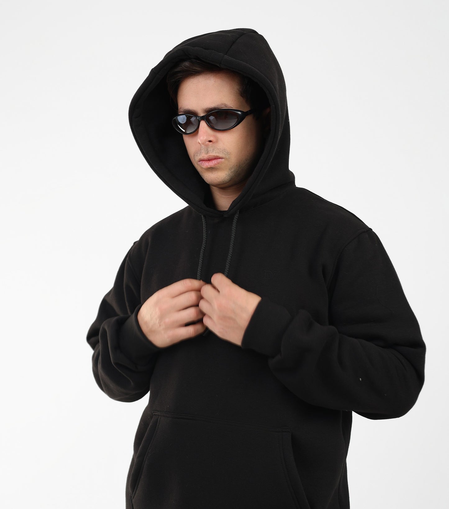 DA VA Unisex 100% Cotton Hoodie Sweatshirt – Soft Casual Pullover, Long Sleeve Classic Fit, Lightweight Everyday Hoodie