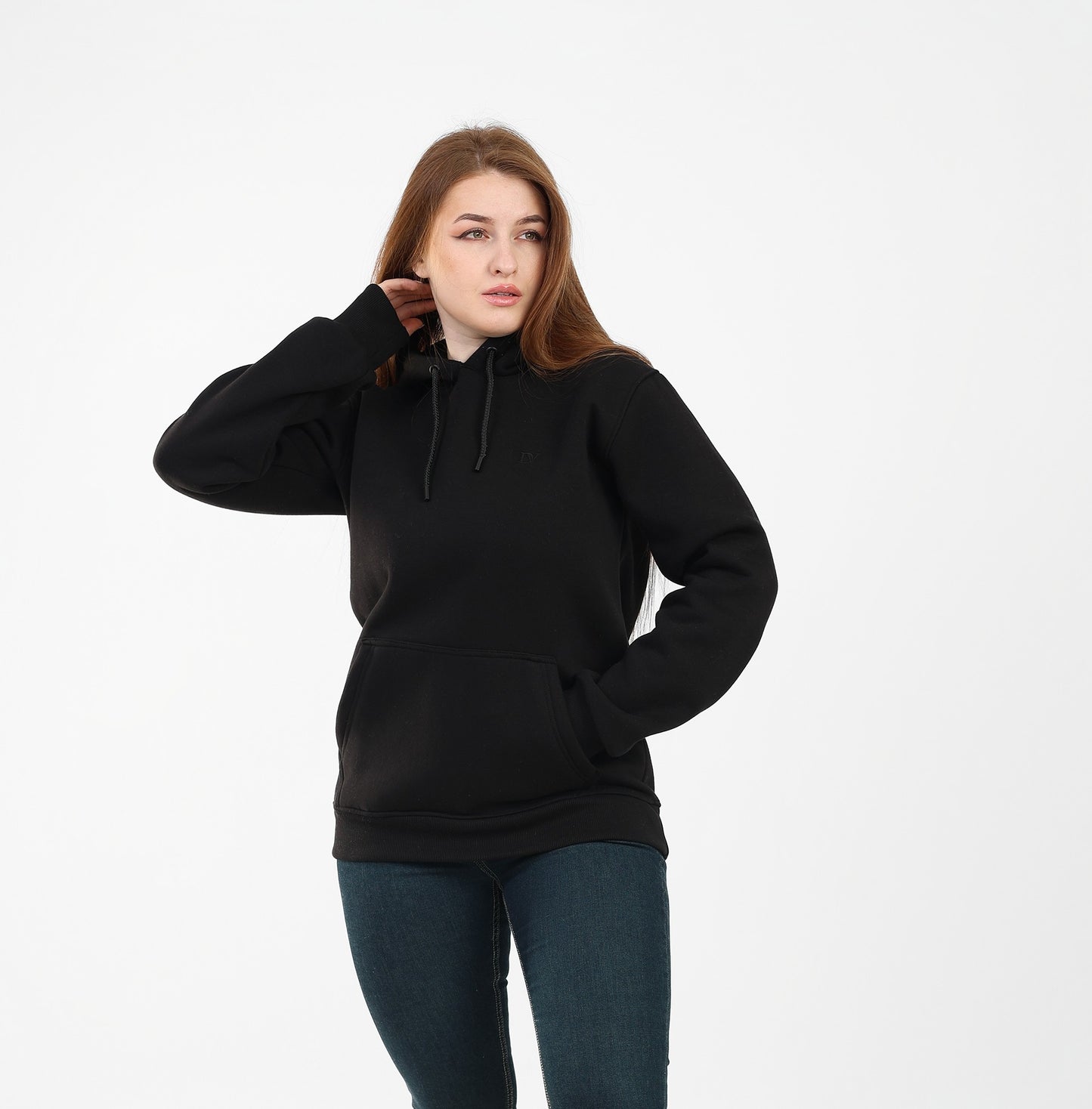 DA VA Unisex 100% Cotton Hoodie Sweatshirt – Soft Casual Pullover, Long Sleeve Classic Fit, Lightweight Everyday Hoodie