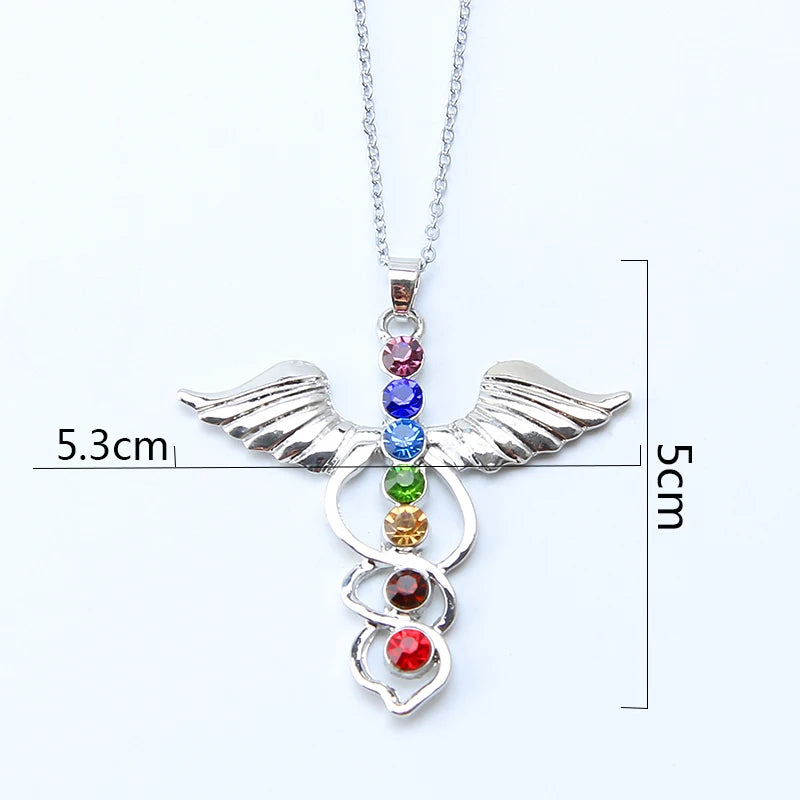 Crystal Stones Silver Necklace